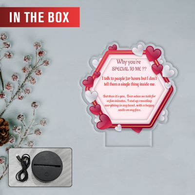 Why You are Special to Me Message LED Lamp with Warm White Light Gift for Husband Wife, Girlfriend Boyfriend & Loveable Person